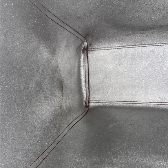 MCM Wandel Burgundy and Silver Reversible Leather Tote - Picture 10 of 16